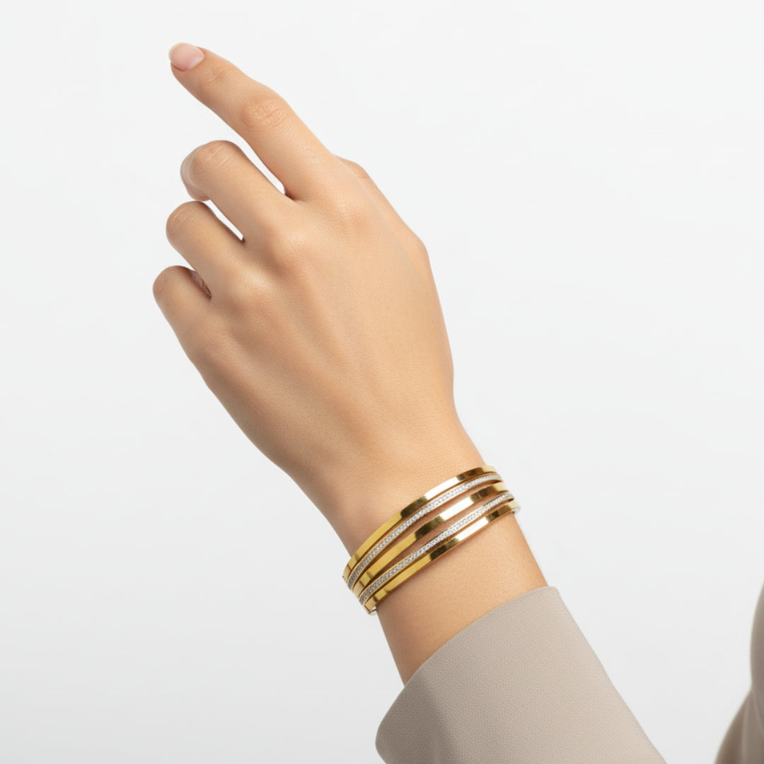 Premium Gold Plated Hand Cuff – Adjustable