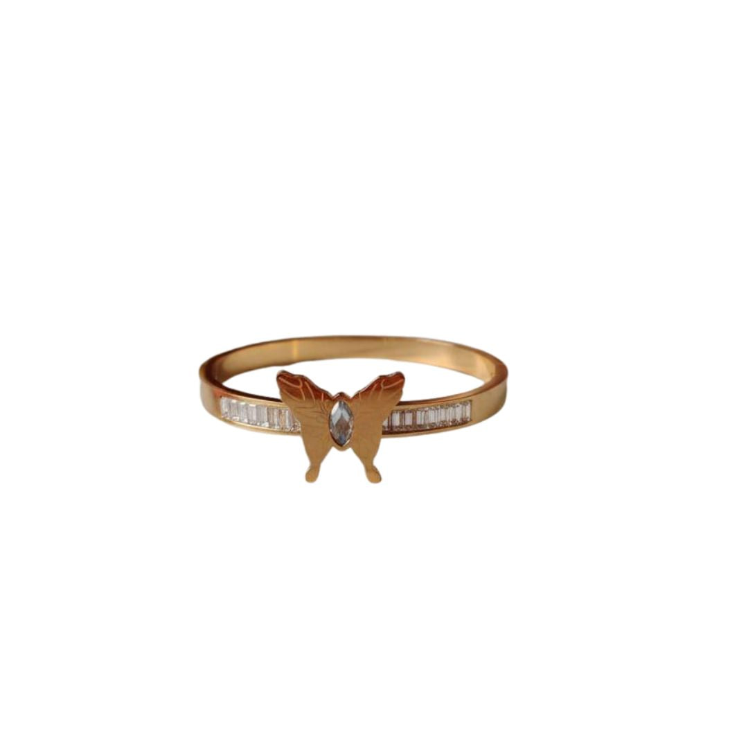 Premium Gold Plated Heart Hand Cuff Adjustable