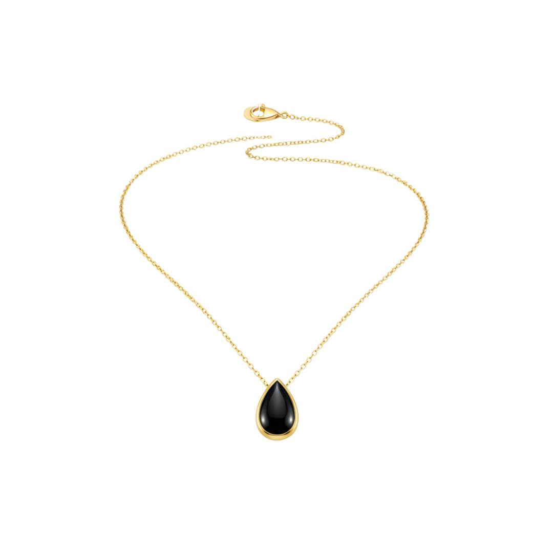 Premium Black Stone Pendant Necklace