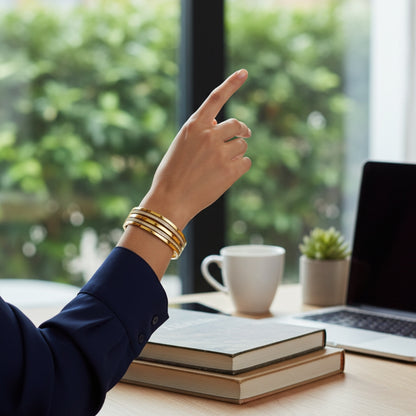 Premium Gold Plated Hand Cuff – Adjustable