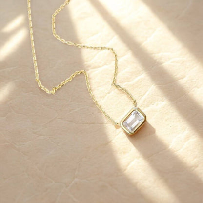 Premium White Stone Pendant Necklace