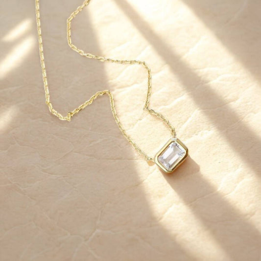 Premium White Stone Pendant Necklace