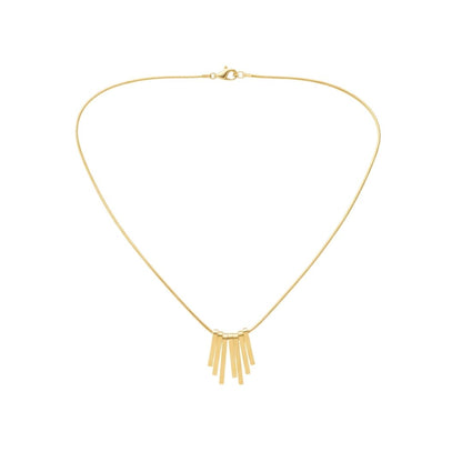 Minimalist Bar Pendant Gold-Tone Necklace