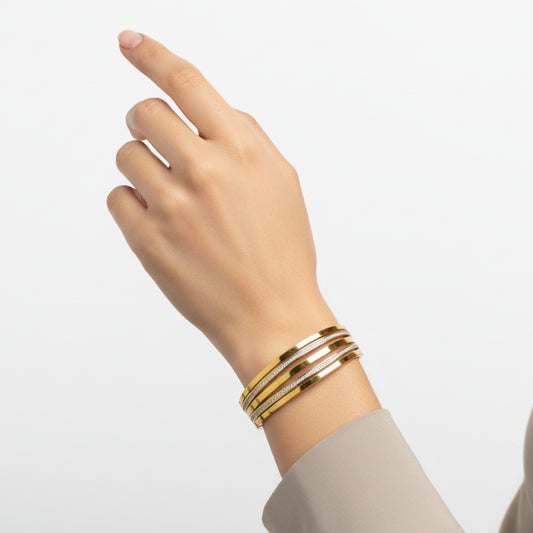 Premium Gold Plated Hand Cuff – Adjustable
