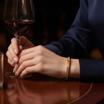 Premium Gold-Plated Hand Cuff – Adjustable