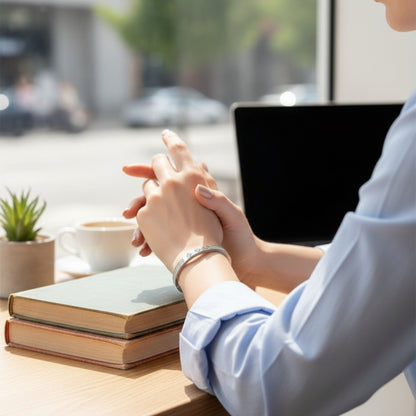 Premium Silver Plated Hand Cuff – Adjustable