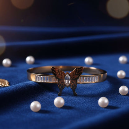 Premium Gold Plated Heart Hand Cuff Adjustable