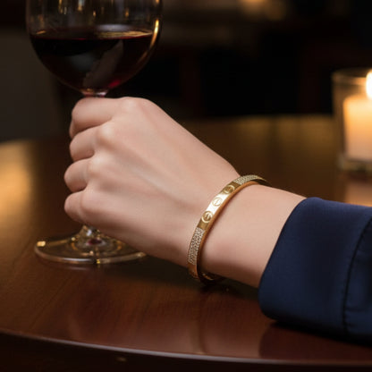 Premium Gold-Plated Hand Cuff – Adjustable