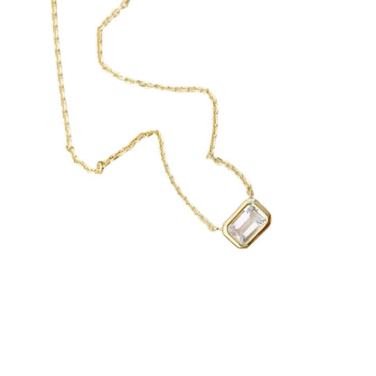 Premium White Stone Pendant Necklace