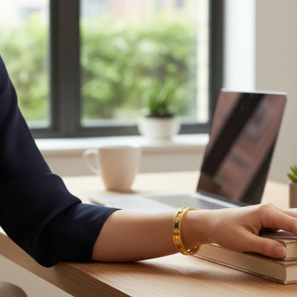 Premium Gold-Plated Hand Cuff – Adjustable