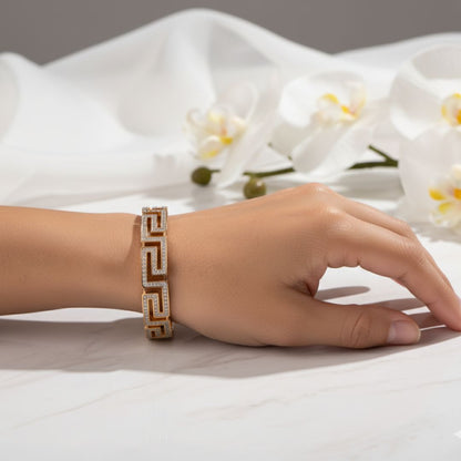 Premium Gold-Plated Heart Hand Cuff – Adjustable