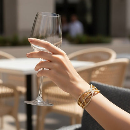 Premium Gold-Plated Hand Cuff – Adjustable