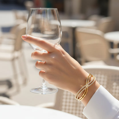 Premium Gold-Plated Hand Cuff – Adjustable