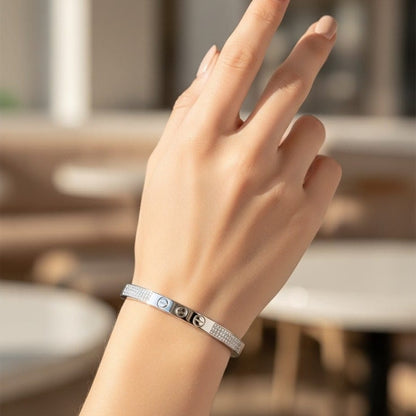 Premium Silver Plated Hand Cuff – Adjustable