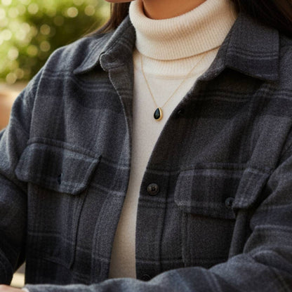 Premium Black Stone Pendant Necklace