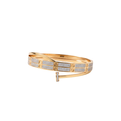 Premium Gold-Plated Heart Hand Cuff – Adjustable