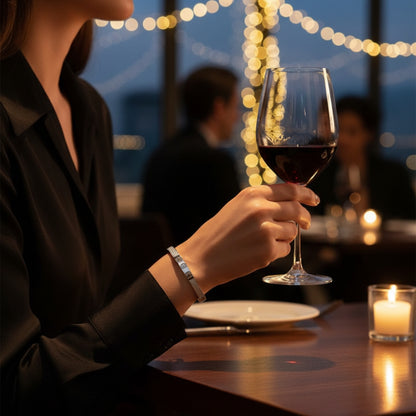 Premium Silver Plated Hand Cuff – Adjustable