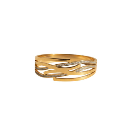 Premium Gold-Plated Heart Hand Cuff – Adjustable