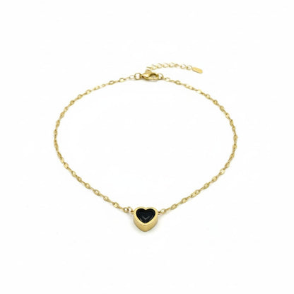 🖤 Updated Detailed Content: Black Onyx Heart Necklace