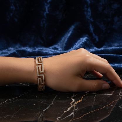 Premium Gold-Plated Heart Hand Cuff – Adjustable