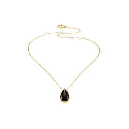 Premium Black Stone Pendant Necklace